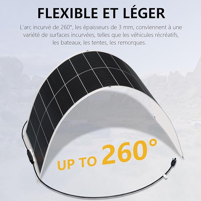 XINPUGUANG 100w 12V Flexible Solar Panels 600W 24V Solar System Kit Monocrystalline Cell Module 45A Controller 2000w Inverter for Off Grid Solar Battery Charger for Home Cabin RV Boat Trailer(600W)