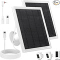 Ring Solar Panel8W Ring Solar Charger Compatible with Stick Up Camera &amp Pro Spotlight Plus &amp Pro Stick Up Spotlight Cam Battery9.35ft Long Cable with USB-C for Outdoor Cameras (White 2 Pa
