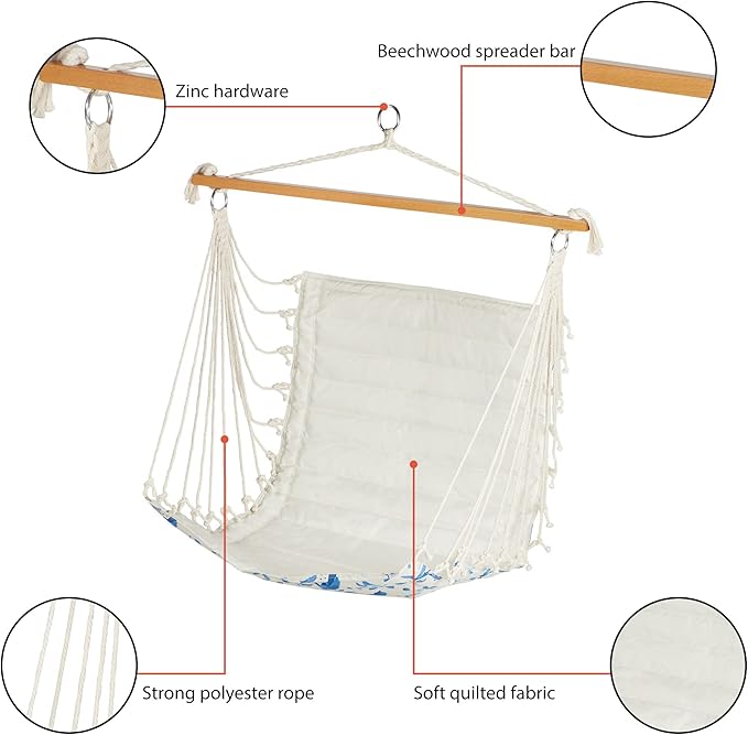 Frida Kahlo® + Classic Accessories® Outdoor Hammock Chair Bonito Azul
