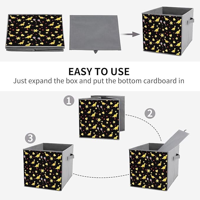 Clever Cube Storage Bins Chicken Nuggets Practical Organizer for Small Spaces Fashionable Storage Solution