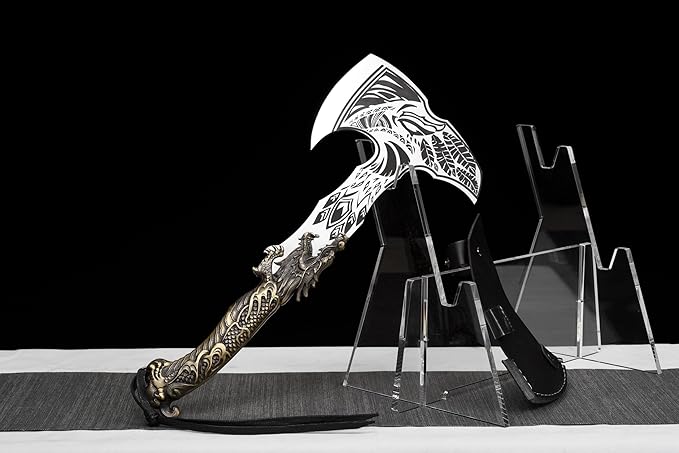 Tomahawk Throwing Axe for Outdoor Camping Sturdy and Practical with SheathSharp