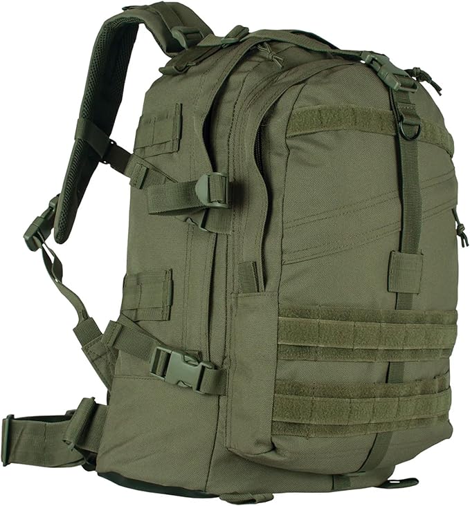FOX OUTDOOR PRODUCTS Large Transport Pack | 37L Tactical Backpack with Compression Straps Hydration Pocket &amp Modular Webbing