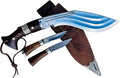 Kukri - 8 Blade 3 Fuller Farmer Khukuri - Hand Forged Factory Outlet in Nepal - Ready to Use Outdoor Camping Tool - Full Tang High Carbon Steel Blade Knife with Rosewood Handle