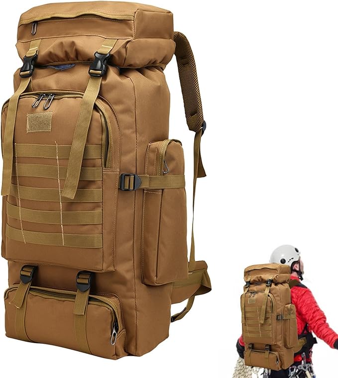 Assault Pack Rucksack – Heavy Duty Bag 600D Oxford Fabric Abrasion Tear Resistant Construction Spacious Organized Storage | Perfect for Outdoor Adventure Travel Mountaineering Field Survival