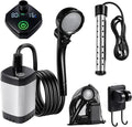 Portable Camping Shower with Heater Long-Lasting 6000mAh Rechargeable Camping Shower with Sprayer Head4 Spray ModesIPX7 Waterproof Outdoor Camp Pump for Hiking Travel Car Pet