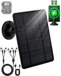 Trail Camera Solar Panel 3W Solar Panel Charger with 5000mAh Battery and 12V/1A 6V/1.5A USB-C &amp DC Port 9.8ft Cable IP65 Waterproof Solar Panel for Trail CameraGame Cameras Hunting Accessory