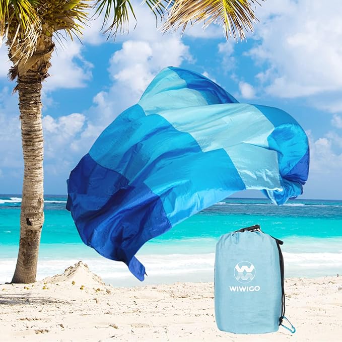 Beach Blanket Waterproof Sandproof Beach Mat 79 X 83/10'x9'for 2-8 Adults Quick Drying Outdoor Picnic Mat Beach Accessories for Travel Camping Hiking