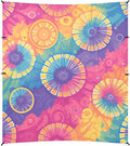 Darkorchid Tie Dye Background Rainbow Colors Tie-dye Pattern Beach Tent UPF50 Easy Setup Shade Sun Shelter with Sandbags &amp Sand Shovel for Camping Picnics Backyard &amp Fishing