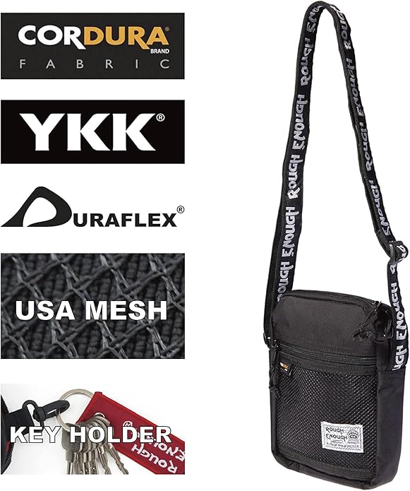 Rough Enough Smalll Crossbody Bag Cell Phone Purse for Men Women Bundle Set