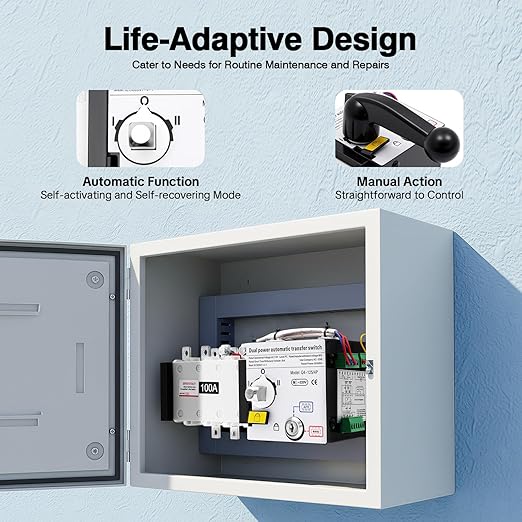 Automatic Transfer Switch Dual Power Automatic Transfer Switch Auto Generator Changeover Switch Manual Transfer Switch Dual Power Toggle Controller Dual Power Transfer Switch Tool