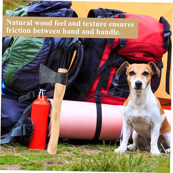 2pcs Ax Wooden Handle Utility Hatchet Pliers Sharpeners Utensils Double Bit Axe Automatic Whetstone Tool Splitting Axe Handles Camping Handle Replacement Drill Axes Lawnmower