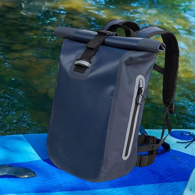 Vaveren Waterproof Dry Bag Roll up Top Backpack 20 L Multifunctional Wear Resistant Waterproof Storage Bag for Beach Sailing