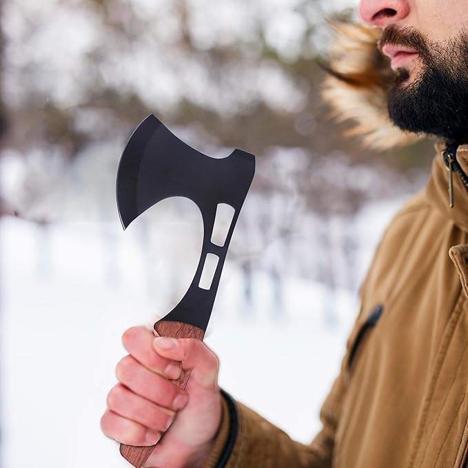 The Wedding Party Store Personalized Engraved Wood Hand Axe - Engraved Monogrammed Tomahawk Hatchet - Fathers Day Valentines Birthday Gift for Him