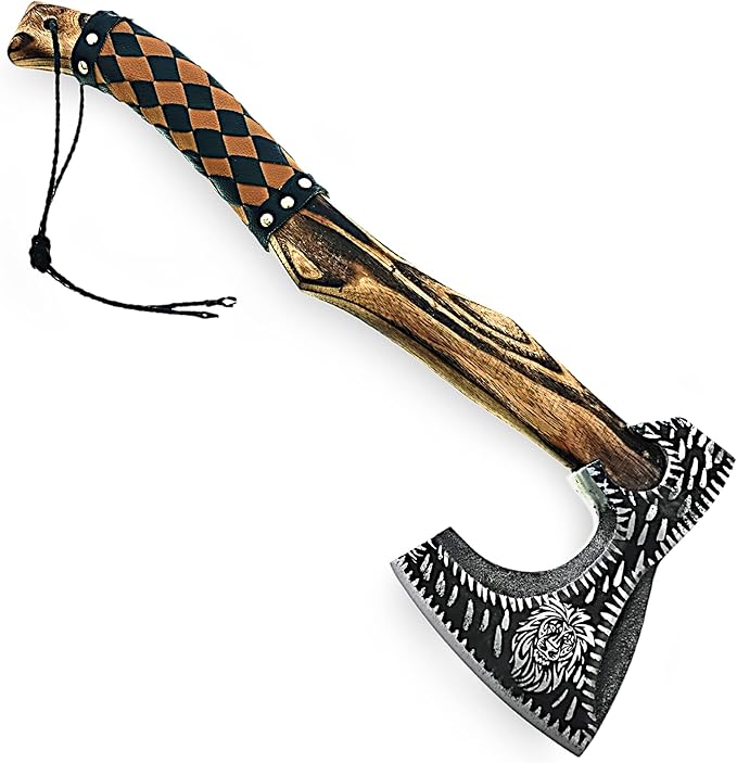 Custom Handmade Carbon Steel Viking Tomahawk Hatchet Bearded Axe