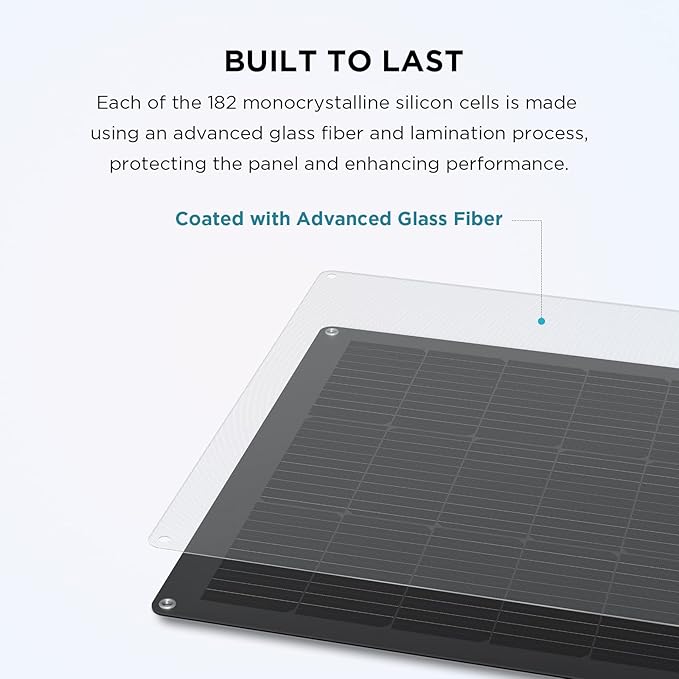 EF ECOFLOW 100W Flexible Solar Panel with High Efficiency Solar Modules IP68 Waterproofing Ideal for Off-Grid Solar Panel Kits PV Charging Power Kits &amp Ecosystem