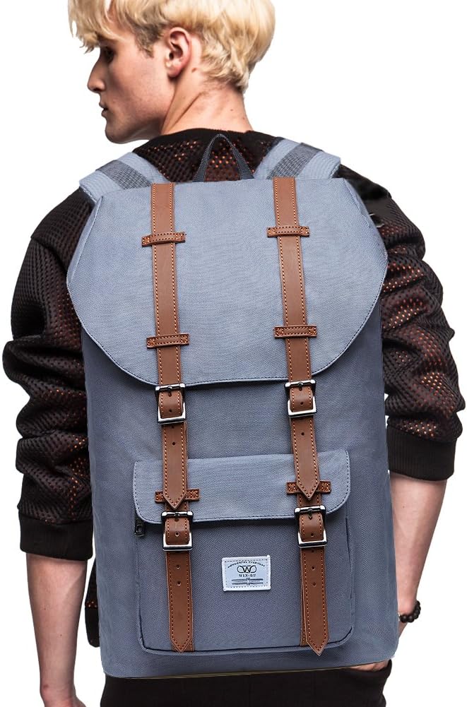 KAUKKO Laptop Outdoor Backpack College Schoolbag Bookbag Travel Hiking Rucksack fits 15-Inch Laptop