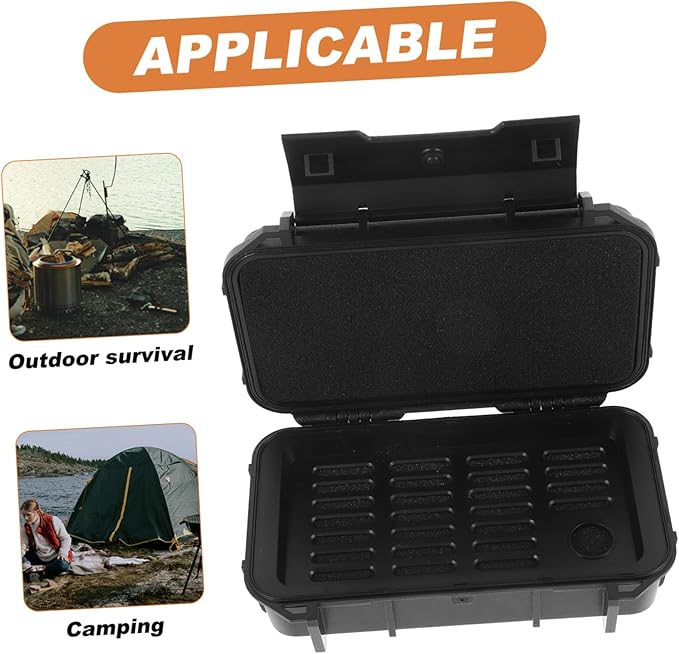 DOITOOL Double-Layer Camping Storage Box Airtight Shockproof Case for Outdoor Survival Bins Lids