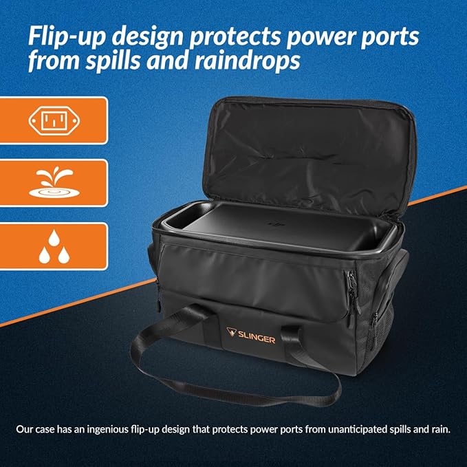 SLINGER Storage Protective Bag for DJI Power 1000 Portable Power Station Black