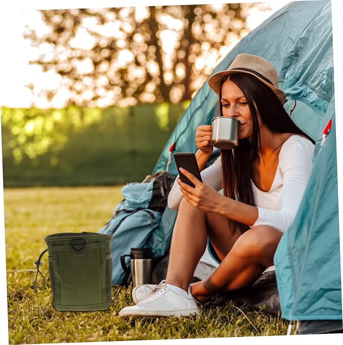 balacoo 3pcs Tool Pouch Drawstring Storage Bag for Camping Hiking Canvas Outdoor Storage Bag for Organizing Gear for Accessories Essentials