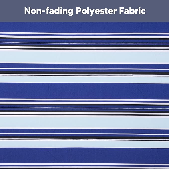SUNCREAT Portable Hammock Pad with Soft Pillow Two-Layer Soft Polyester Pad Blue Stripes