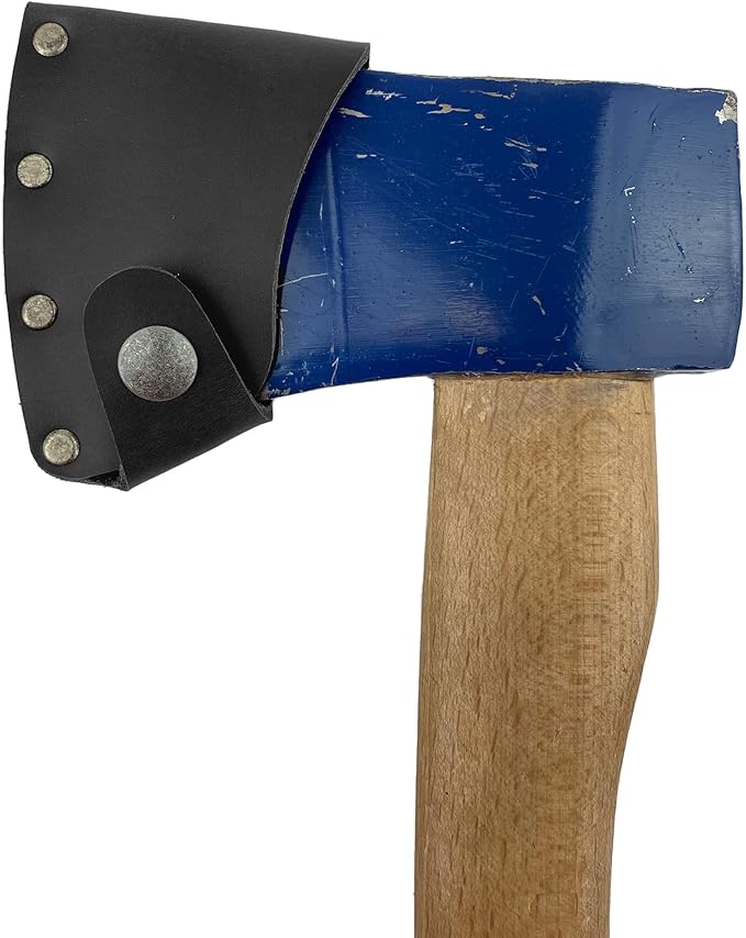 Hatchet Blade Cover Handmade from Full Grain Leather - Protector Case Cover Small Axe Blade Safety Sleeve Camping Accessory Lumberjack Outdoor Essentials