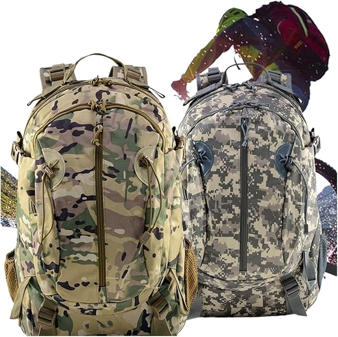 Outdoor Camouflage Backpacks Men's New Oxford Large Capacity Sports Cloth Waterproof Bag Tactical Backpack(ACU)