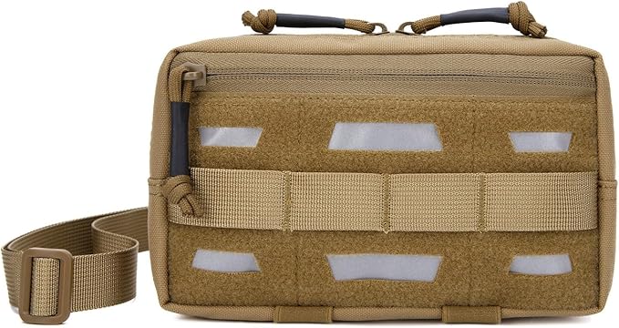 Tactical Molle Belt Pouch Utility Waist Pouch Waterproof Small Belt Bag with Shoulder Strap for Outdoor Camping Traveling Hiking