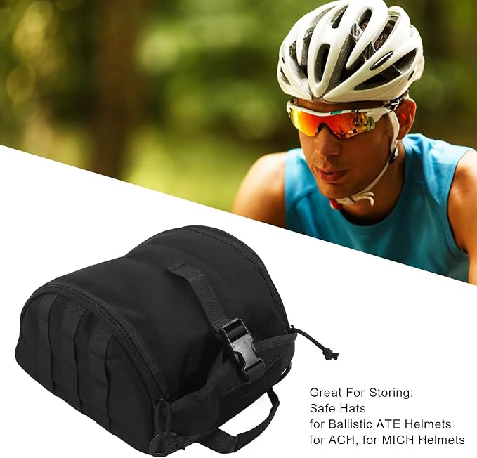 Tactical Helmet Bag PackCamping Helmet Bag Canvas Scratch Prevention Adjustable Helmet Storage Bag for Hard Hats Helmet Khaki