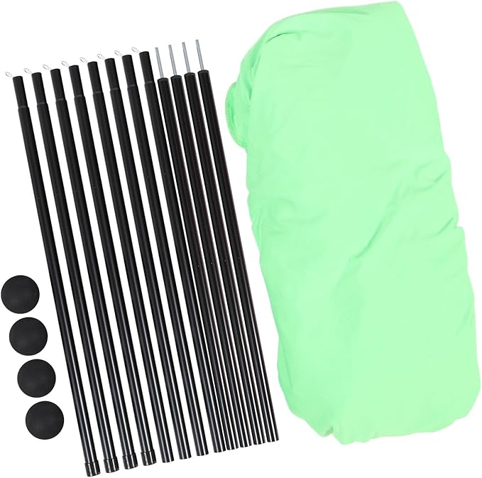 Semme Premium Beach Tent Sun Shelter UPF50+ with 4 Poles Spacious Canopy for Beach Camping Fishing Backyard Activities Lightweight Easy Setup (Green)
