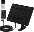 Solar Charger for Ring Doorbell Micro-USB Charging Ports Compatible with Ring Battery Doorbell &amp Video(2nd Generation - 2020 Release)