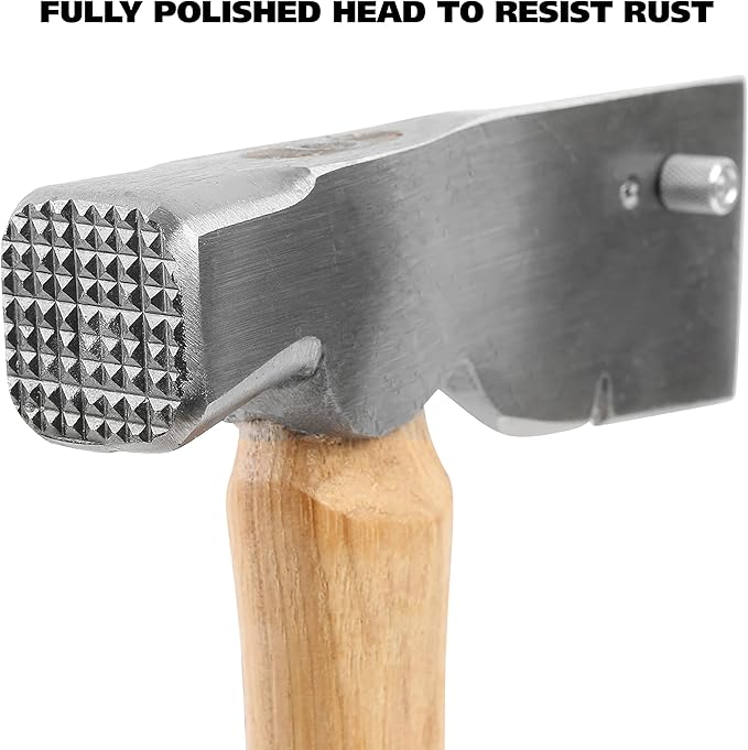 GreatNeck SHR14 Roofing Hatchet 20 Oz. Hatchet Hammer for Installing Roofing Shingles Drop Forged Steel Head Genuine Hickory Handle Roofing Tools