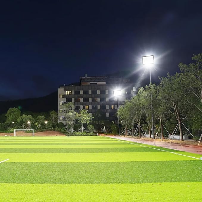 2 Pack 300W LED Flood Light Outdoor2000W Equivalent 36000LM 6000K Daylight White Super Bright FloodLight with PlugIP66 Waterproof Commercial Lighting for Sports FieldsCountsArenaStadium