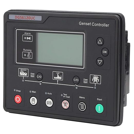 Oumefar Genset Controller Module DGS6120UC LCD Display Generator Automatic Controller Generator Set Parameters Monitoring Control Panel Automatic Engine Control Module for HGM6120UC