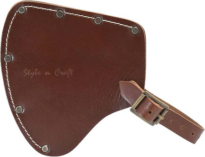 Style n Craft Camper/Sportsman's Hatchet Sheath Full-Grain Leather Axe Sheath with Secure Covering