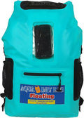 Waterproof Backpack 28L Teal Dry Bag Cell Phone Pouch with Exterior Window for Easy Use During All Water Sports | 28L Large Capacity | Ideal for Hiking Boating Rafting and Travel
