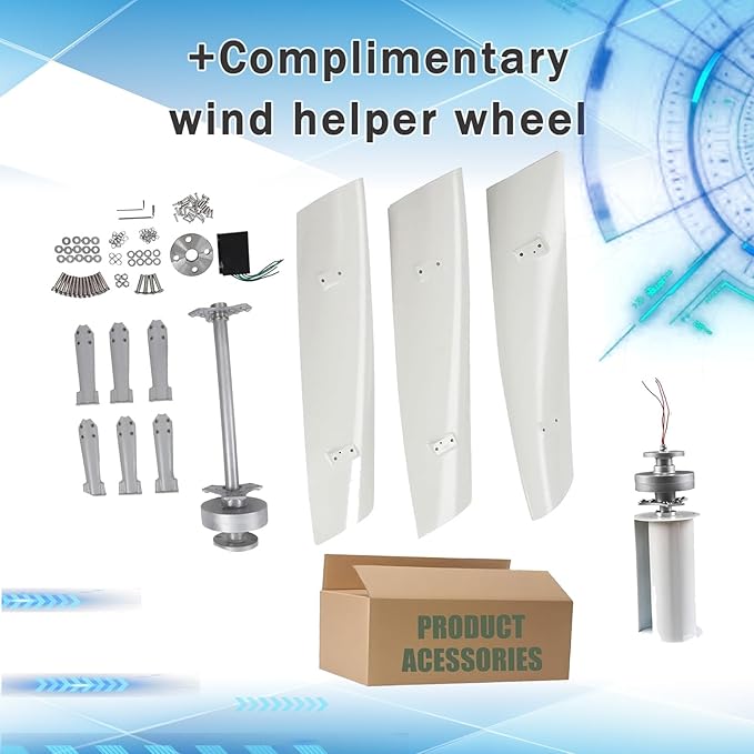 18000W Vertical Wind Turbine Generator Kit for Home &amp Business Colorful 12V Wind Mill with Controller Efficient Renewable Energy Solution for Industrial Use
