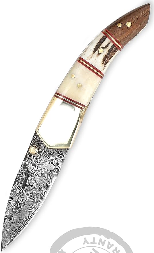 Perkin - Handmade Damascus Pocket Knife - Beautiful Folding Knife