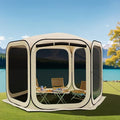HOOYEAH Pop-up Screened Tent Instant Screen House Portable Screen Room Canopy Outdoor Gazebo with Mosquito Net for Patio Backyard Garden and Outdoor Activities 12x12