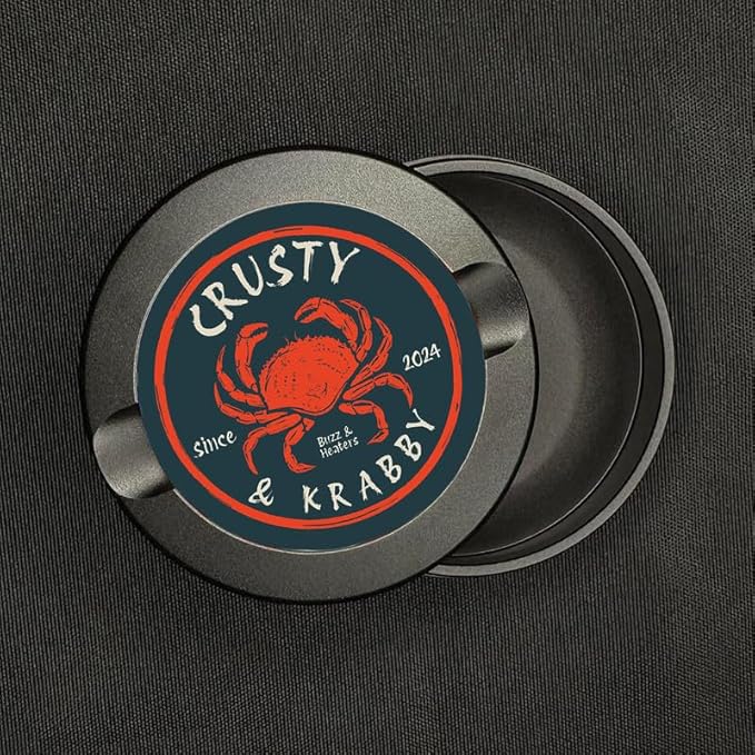 Buzz &amp Heaters Metal Container for Zyn Holder - Fishing Accesories Crusty &amp Krabby Design