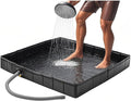 Camping Shower Base with Drain Pipe Shower Base Foldable Portable Showers for Camping for Camping Beach Outdoor Shower