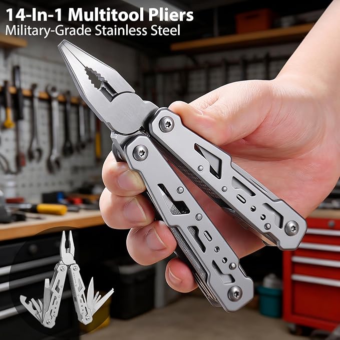 Multitool Gifts for Men Multi-tool Pliers &amp Pocket Knife 3-Piece EDC Tool Set Packed with Premium Gift Box for Birthday Christmas Father’s Day Stocking Stuffers for Man