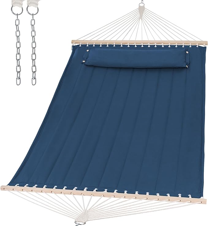 SUNCREAT Hammocks Replacement Hammock for Stand 475 lbs Capacity Two Person Backyard Hammock for Outside Navy