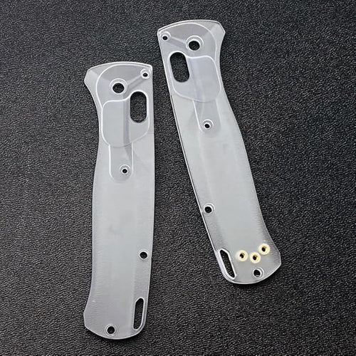 1 Pair Custom Acrylic Scales Fits for Bugout 535 Transparent Handle Patch DIY Accessory