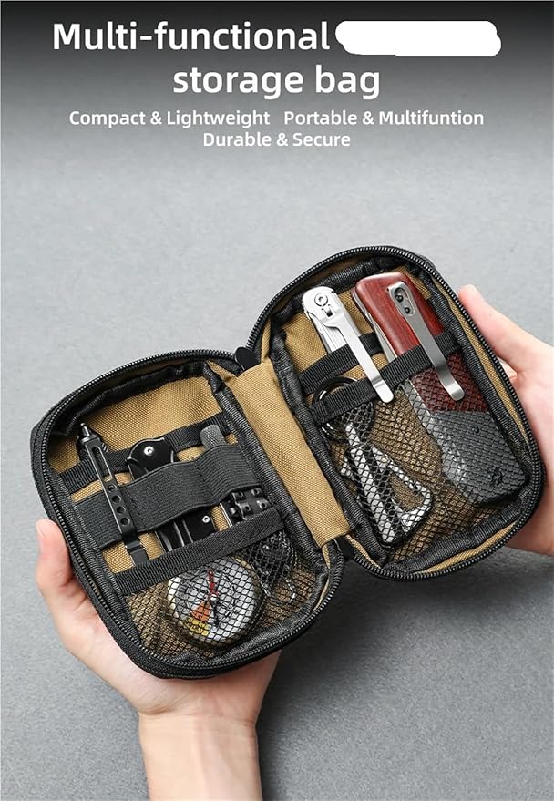 Tactical Tool Organizer Bag Outdoor Sports Large Capacity Pen Card Key Storage Pouch Cycling Hiking Camping Pocket Bag