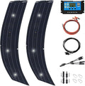 500 Watt Flexible Solar Panel for RV 2 × 250 Watt 12 Volt Solar Power Panel Kit with 40A Solar Charge Controller Monocrystalline Solar Panels for Camping Off Grid Car Battery Charging Boat
