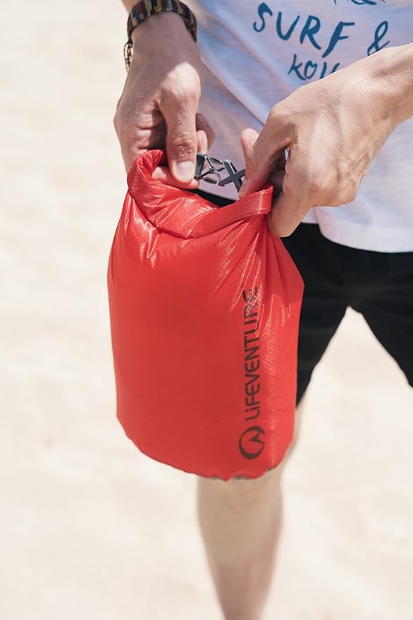 Lifeventure Ultralight Dry Bag Siliconized Rip-Stop Fabric with Fully Taped Seams Lightweight Waterproof Dry Sack for Kayaking Camping Hiking Traveling Boating Water Sports