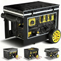 Generator Covers While Running 32x24x24 Inches Generator Covers for Outside 1680+400D Double Layer Portable Heavy Duty Dustproof/Waterproof Cover for 5000W-10000W Frame Generators Black