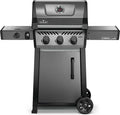 Napoleon Freestyle 365 Propane Gas Outdoor Grill with Range Side Burner Graphite Grey – 4-Burner BBQ for Versatile Cooking