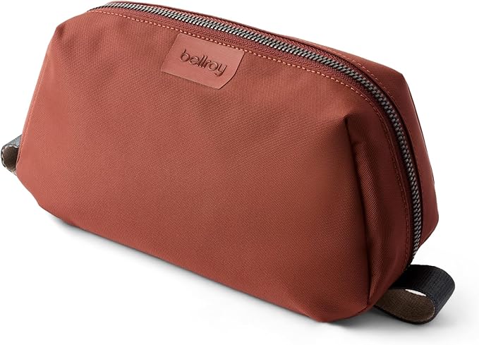 Bellroy Toiletry Kit (Unisex Toiletry Bag Zipper Closure Water-Resistant Lining Toothbrush Sleeve with Magnetic Closure Internal Mesh Pocket Organization) -Bronze