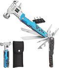 18-in-1 Multitool Hammer with Adjustable Wrench Stainless Steel Multi Tool Pliers All-in-One Survival Camping Tool Gift with Pocket Knife Hammer Saw Screwdrivers Bottle Opener Carrying Pouch